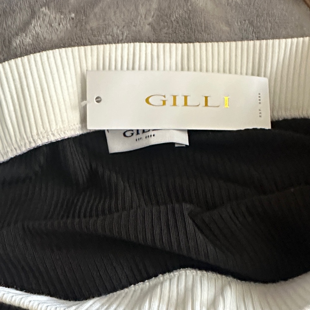 Gilli Black and White A-Line Skirt